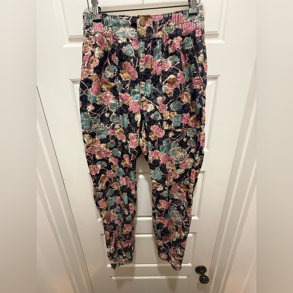 Anthropologie. Anisa Floral Corduroy Joggers. Size XS. - Picture 6 of 12